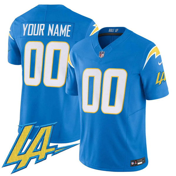 Men's Los Angeles Chargers ACTIVE PLAYER Custom Powder Blue 2024 F.U.S.E. V2 Limited Stitched Football Jersey Men's Los Angeles Chargers ACTIVE PLAYER Custom Powder Blue 2024 F.U.S.E. V2 Limited Stitched Football Jersey